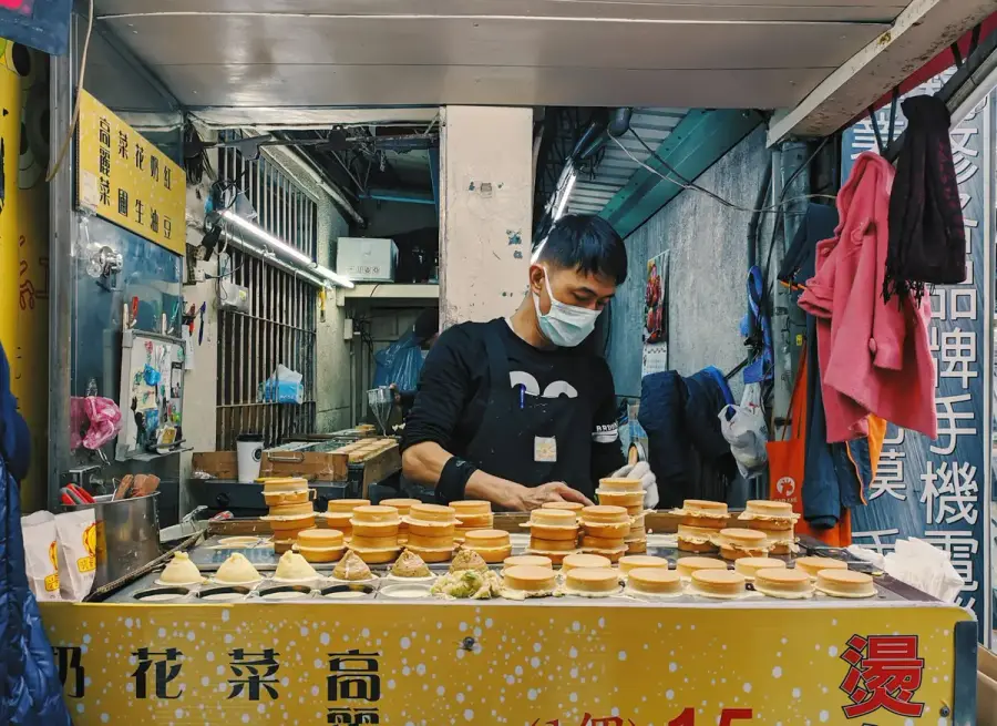傳統手工薄餅點心示意圖