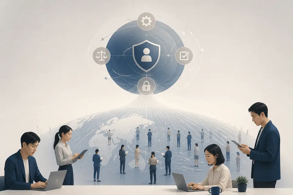 KPMG 與微軟把 AI agent 治理層 Agent 365 與 Copilot 推給全球 27.6 萬名員工的大規模部署示意
