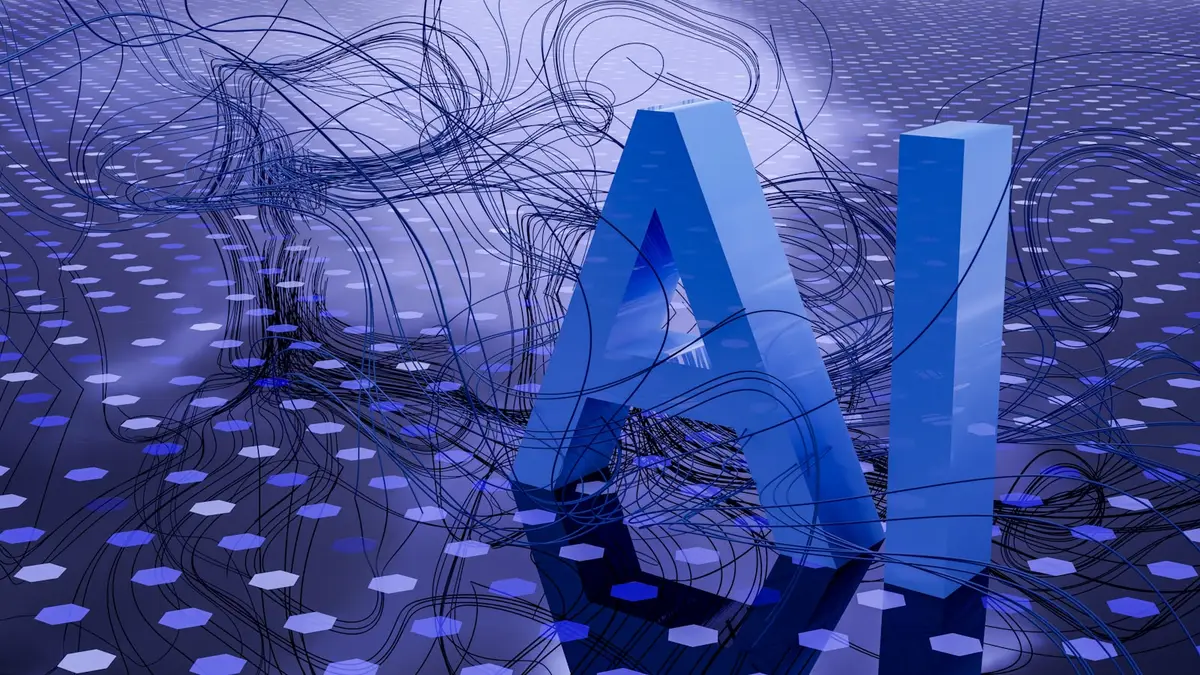 AI 應用程式、資料庫與醫療資料系統透過標準化連線相接的科技場景。