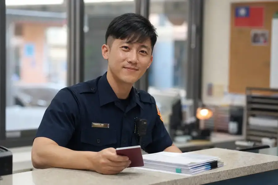 街頭巡邏的警車示意圖