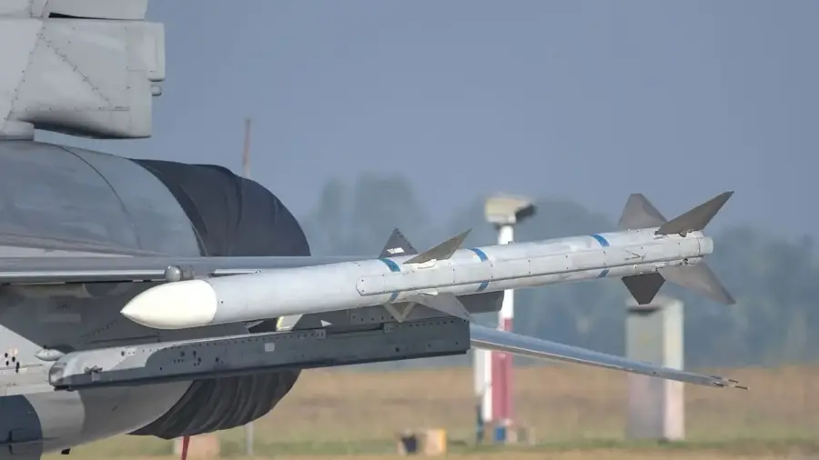 戰機掛載空對空飛彈特寫示意圖（示意圖）