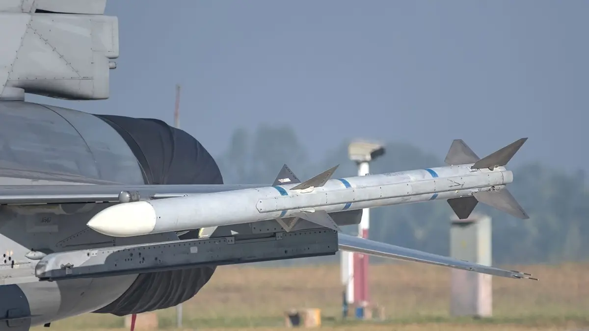 戰機掛載空對空飛彈特寫示意圖（示意圖）