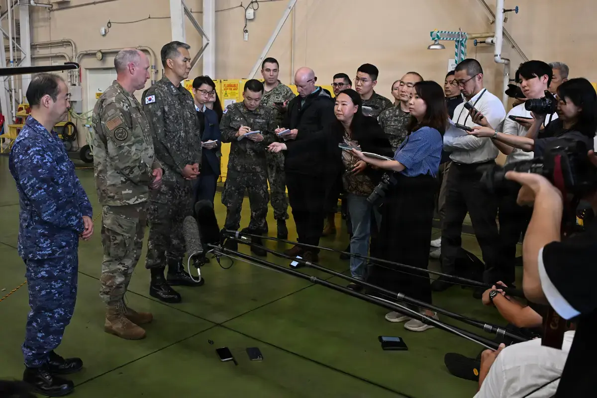 美國、日本與南韓軍方官員出席Freedom Edge 2026開幕儀式