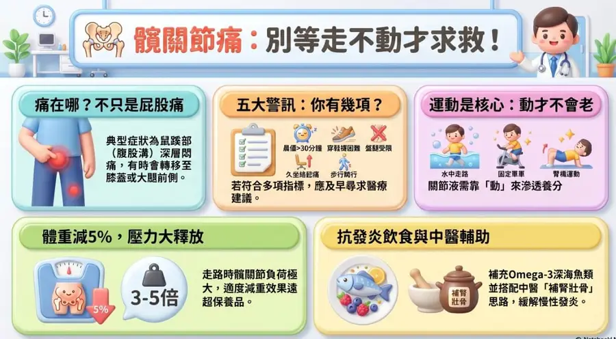 髖關節痛有哪些症狀？教你判斷不同原因與治療方式