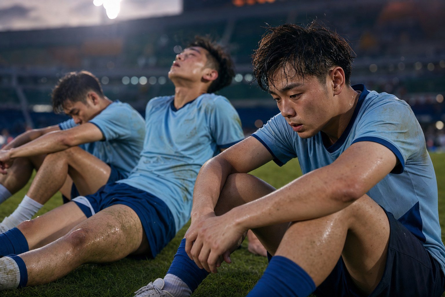 四強賽落敗才是季軍戰的起點,這也是為什麼球員普遍提不起勁 世界盃四強賽落敗後,球員坐在球場上顯露疲態的畫面