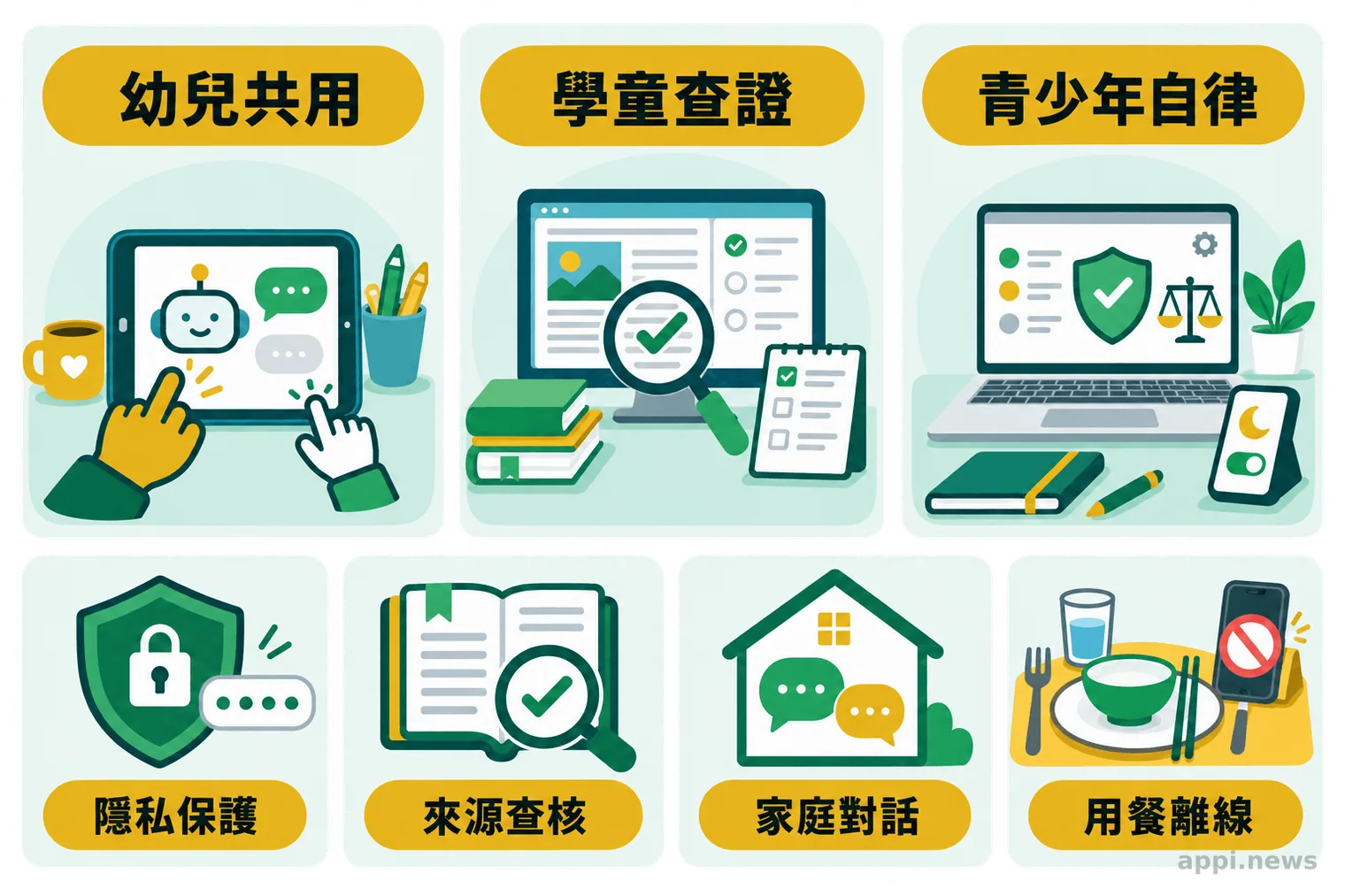 依孩子年齡調整 AI 陪伴、查證、隱私與自主界線