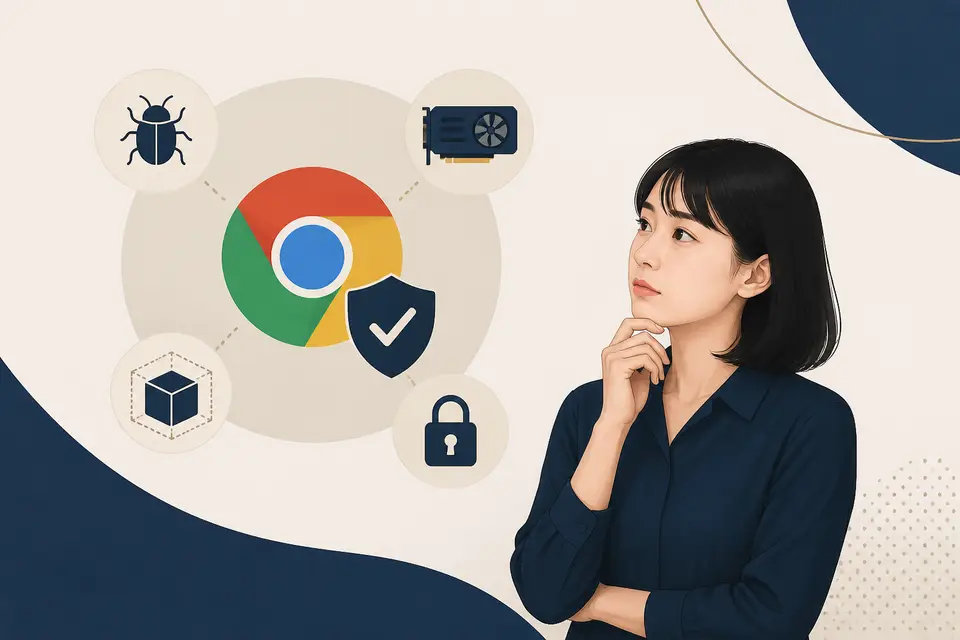 Chrome 資安更新與版本確認的瀏覽器場景