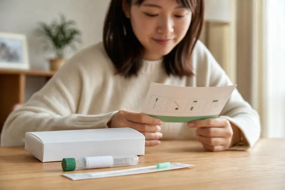 居家糞便潛血採檢試劑盒示意