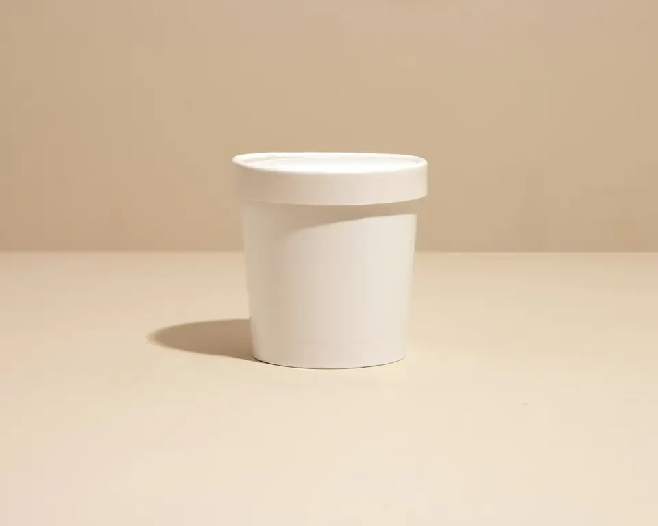 外帶紙容器堆疊，示意圖