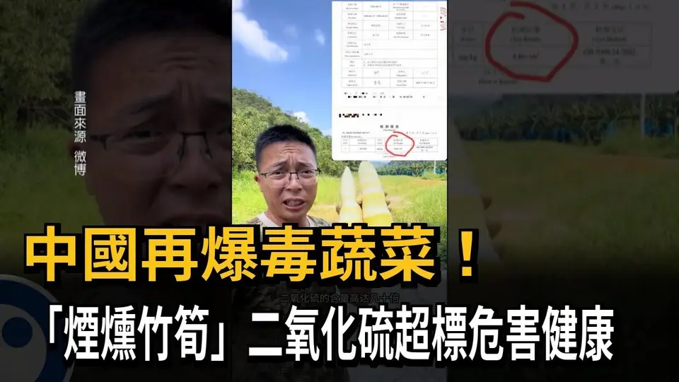 中國再爆毒蔬菜！ 「煙燻竹筍」二氧化硫超標危害健康－民視新聞