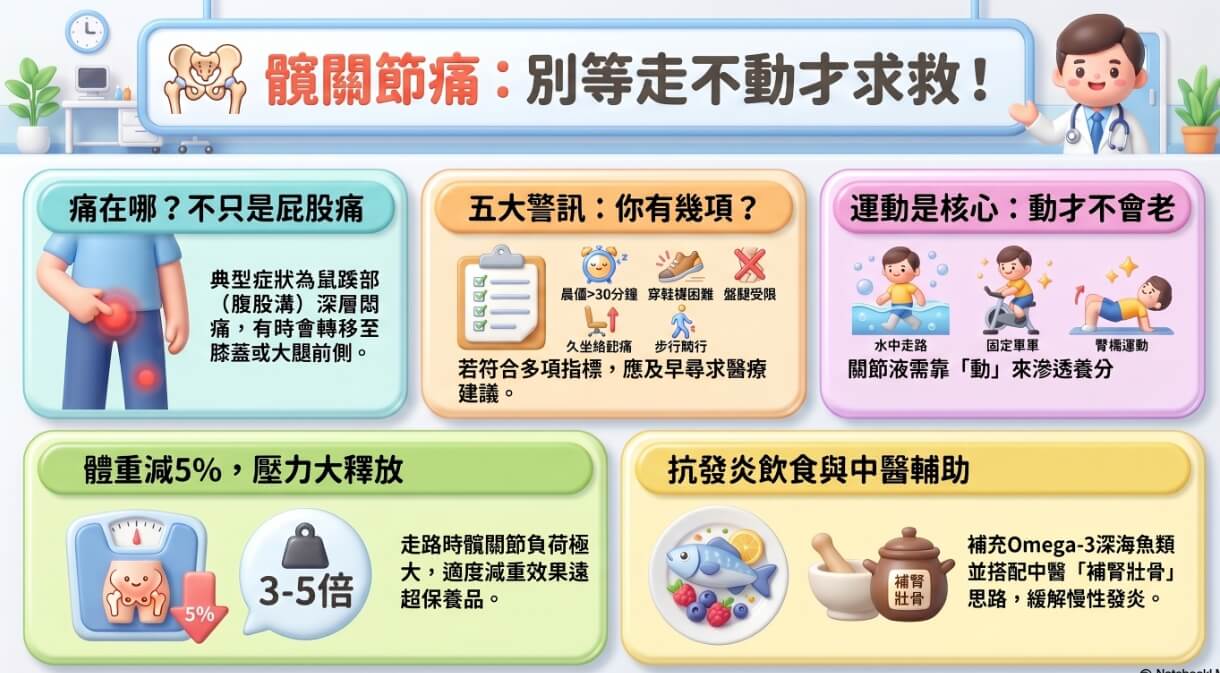 髖關節痛有哪些症狀？教你判斷不同原因與治療方式